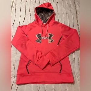 Under Armour Womens Size Small Hoodie Sweatshirt Pink Camo Storm Outdoor